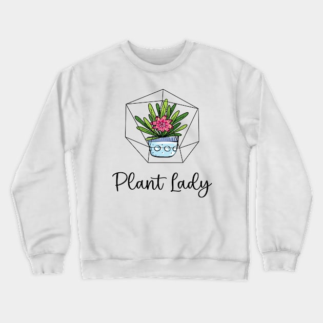 Plant Lady Fancy Houseplant Crewneck Sweatshirt by Whimsical Frank